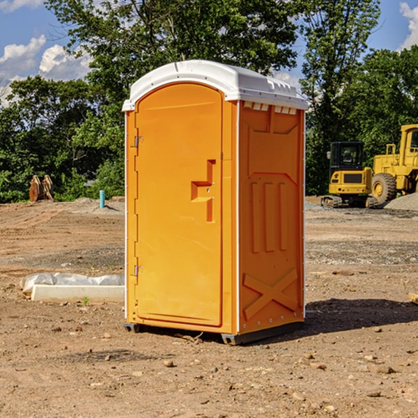 how often are the portable restrooms cleaned and serviced during a rental period in Elkton VA